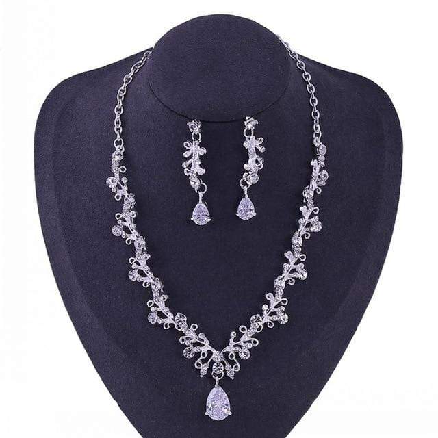 Cenmon Girl's Crystal Tiara Jewelry Sets