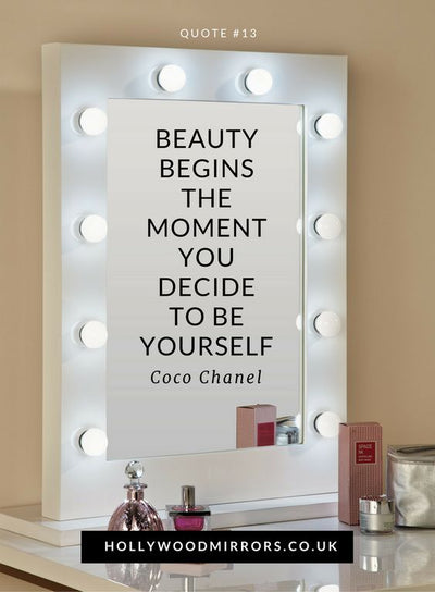 Beauty Begins the Moment You Decide to be Yourself’ Coco Chanel Wall Art |  11x14 UNFRAMED Black and White Art Print | Contemporary, Positive